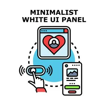 User changing settings on a digital device application Stock Illustration