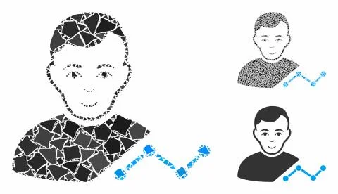 User chart Composition Icon of Joggly Parts 스톡 일러스트