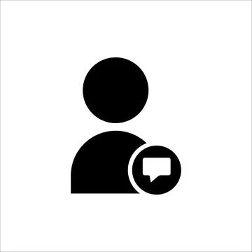 User chat icon. admin symbols. Editable stroke. Simple illustration mobile co Ilustração Stock
