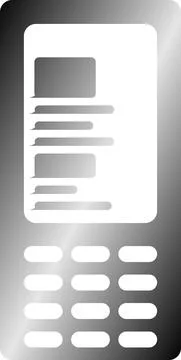 User chatting on smartphone. Message in mobile application. Vector icon Stock Illustration