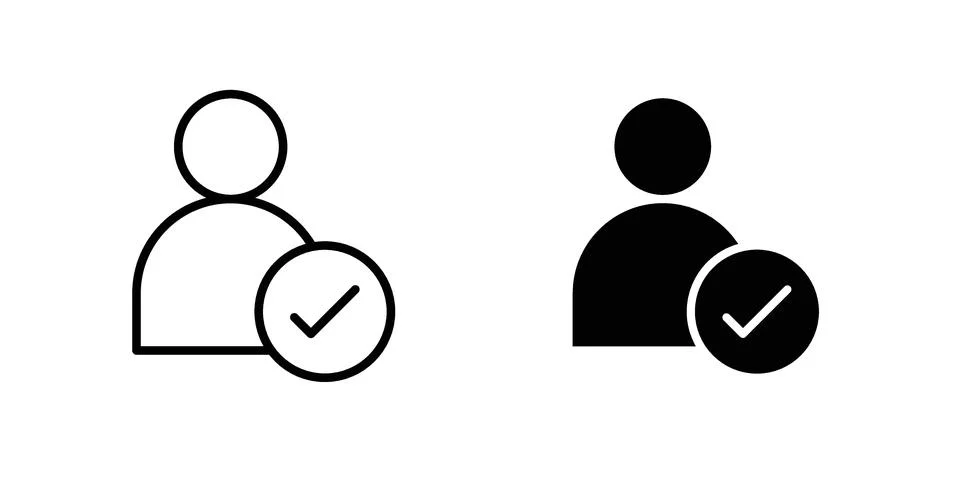 User check icon for design projects and web UI Stock Illustration