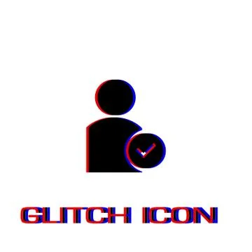 User check icon flat Illustrazione stock