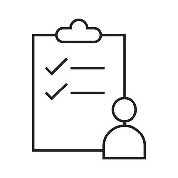 User checklist vector icon template design Illustrazione stock