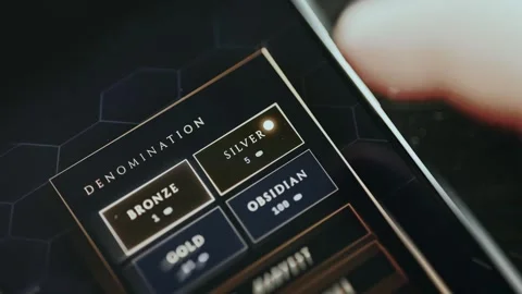 User chooses Silver from available denomination options Stock Footage 334938520