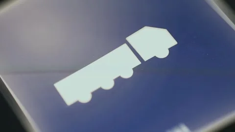 User choosing Semi as transportation mode in digital menu system Stock Footage 335493618