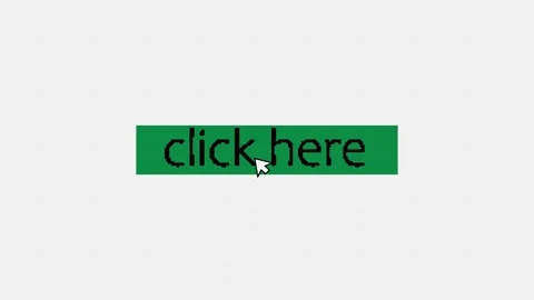 User clicking animated click here button on white screen for tutorials, wal.. Stock Footage 313421421