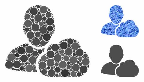 User Cloud Composition Icon of Spheric Items Ilustração Stock
