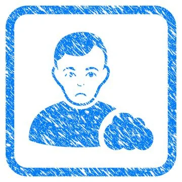 User Cloud Framed Stamp Stock Illustration