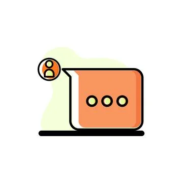 User Comment Vector Illustration Concept Design Icon Stock Illustration