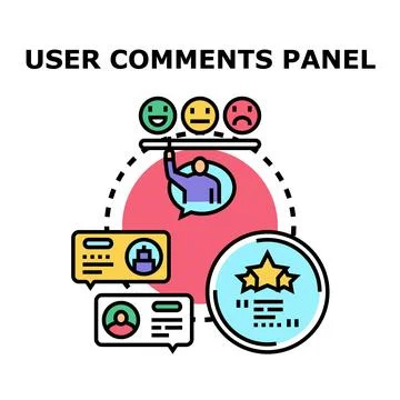 User comments panel concept for online feedback system Stock Illustration
