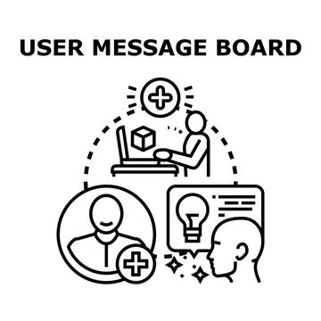 User communication network discussing new ideas and content イラスト素材