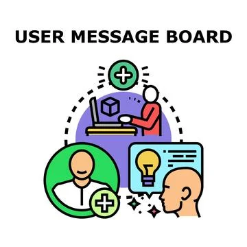 User communication network discussing new ideas and content Stock Illustration