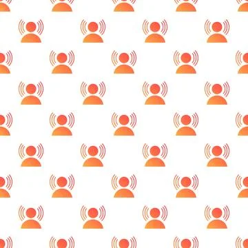 User communication signal pattern on white background Illustrazione stock