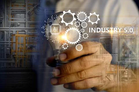 User concept using intelligent robot ai system. Chat with artificial intell.. Stock Photos