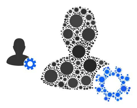 User Configuration Icon - Contagious Mosaic Illustrazione stock