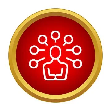 User connecting to network, choosing media targets イラスト素材