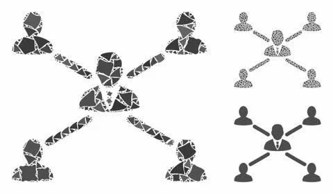 User connections Composition Icon of Irregular Elements Stock Illustration