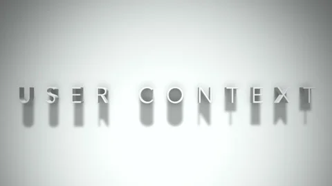 User context 3D title animation white text on a white background Vidéo 299748965