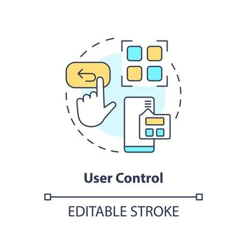 User control and freedom concept icon 스톡 일러스트