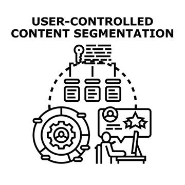 User controlled content segmentation process for personalization Stock Illustration