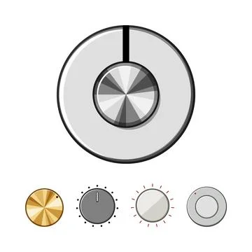 User controls and regulators ui design elements 스톡 일러스트