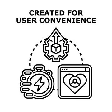 User convenience concept for fast personalized feedback Stock Illustration