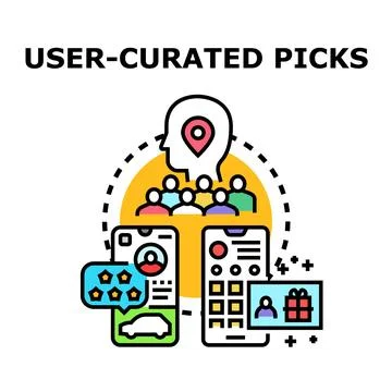 User curated picks concept vector illustration Stock Illustration