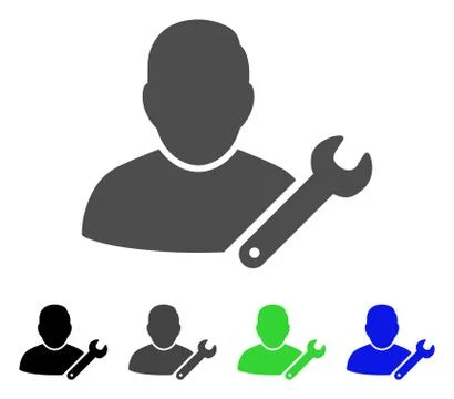 User Customize Wrench Flat Icon イラスト素材
