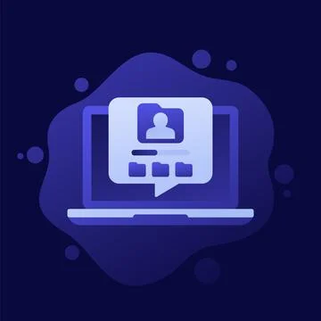User data backup vector design with laptop Stock Illustration