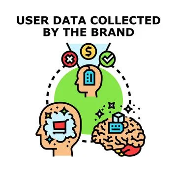 User data collecting and analyzing for insights Stock Illustration