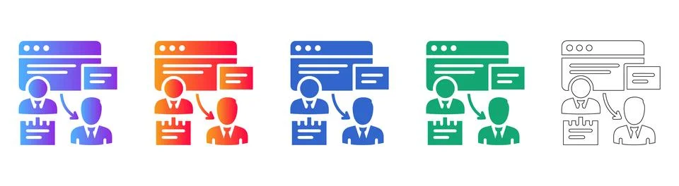 User Data Management Illustration Set Stock Illustration