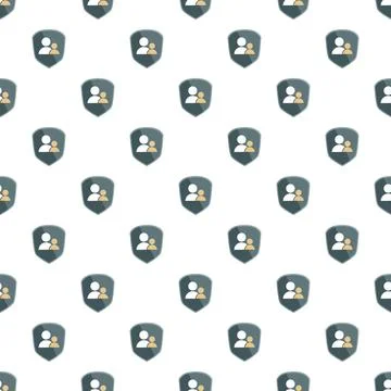 User data protection and privacy shield seamless pattern Illustrazione stock