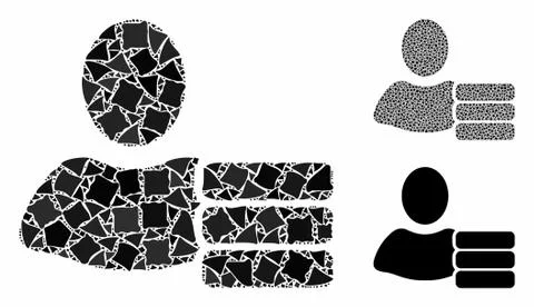 User database Composition Icon of Raggy Parts 스톡 일러스트