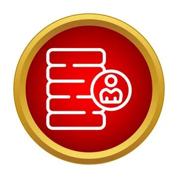 User database management system icon Ilustração Stock