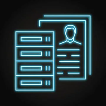 User database neon line icon User database neon line icon Copyright: xZoon... Stock Photos