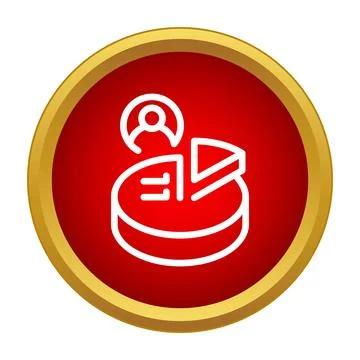 User demographic data pie chart analysis icon Stock Illustration
