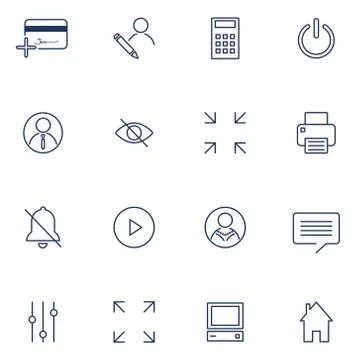 User different Interface Icons Stock-Illustration