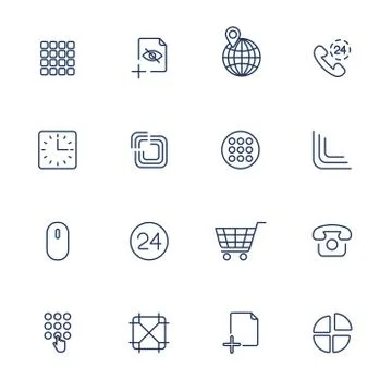User different Interface Icons 스톡 일러스트