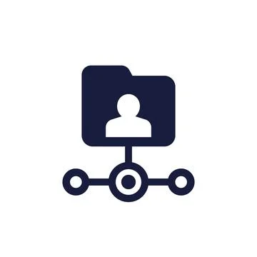 User directory icon with folder Stock-Illustration