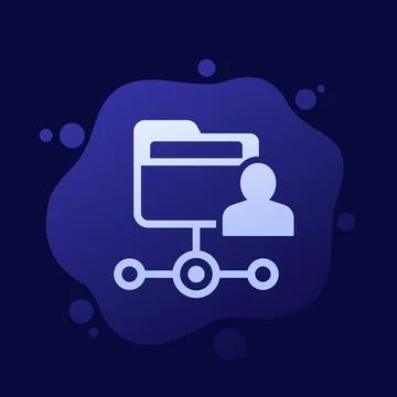 User directory or folder icon, vector Stock Illustration