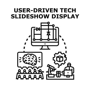 User driven innovation developing new technology solutions Stock Illustration