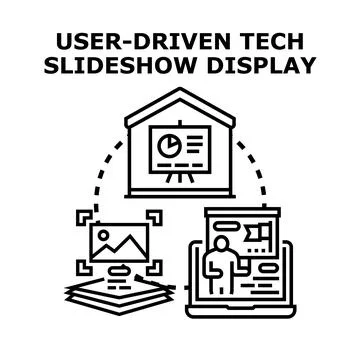 User driven technology system for presentations and data Stock Illustration