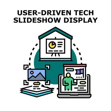 User driven technology system for presentations and data Stock Illustration