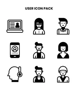 User DuoTone Design Icons Pack Stock Illustration