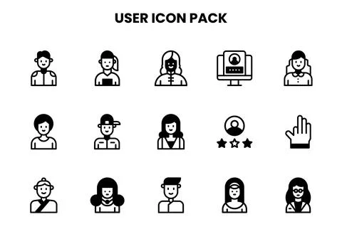 User DuoTone Graphics Icons Pack Stock Illustration