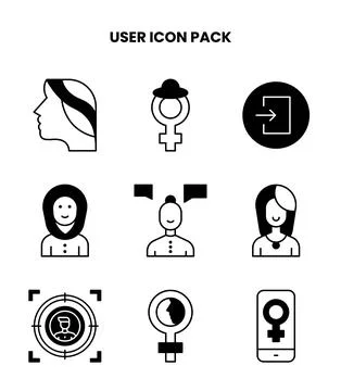 User DuoTone Set Icons Pack Ilustración de archivo