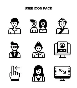 User DuoTone UI Icons Pack Illustrazione stock