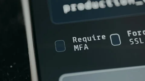 User enables the Multi-factor Authentication, MFA setting for enhanced security Stock Footage 332469699
