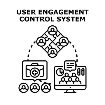 User engagement control system vector concept Stock Illustration