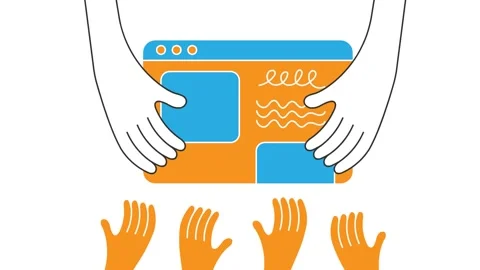 User engagement Motion graphic design animation. Website developer technology Stock Footage 230675880